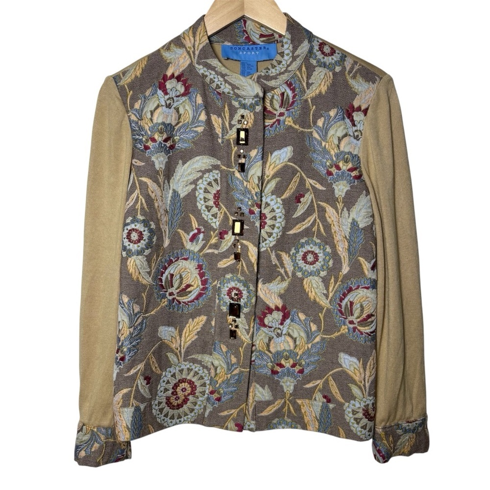 Doncaster Cottagecore Tapestry Jacket Womens 10 Wool Silk Blend Victorian Luxury